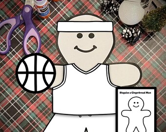 Verkleidung eine Lebkuchen Vorlage & eine leere Basketball Spieler Verkleidung