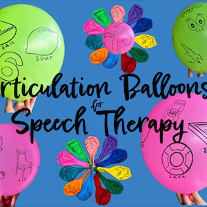 Articulation Balloons for Speech Therapy and Teaching Phonics