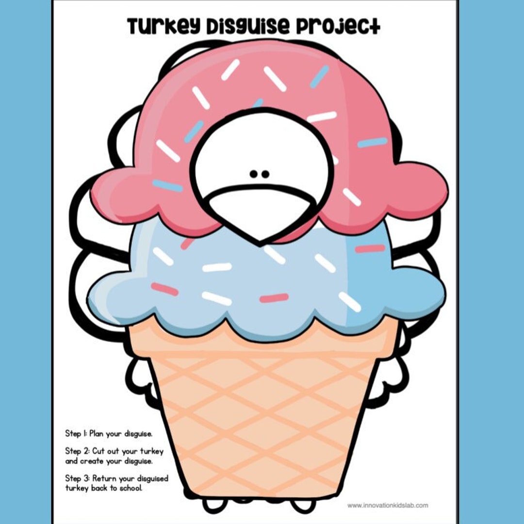 Disguise a Turkey Ice Cream Cone