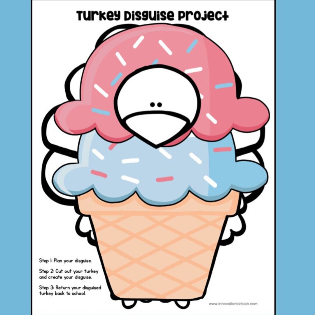 Disguise A Turkey Ice Cream Cone Etsy