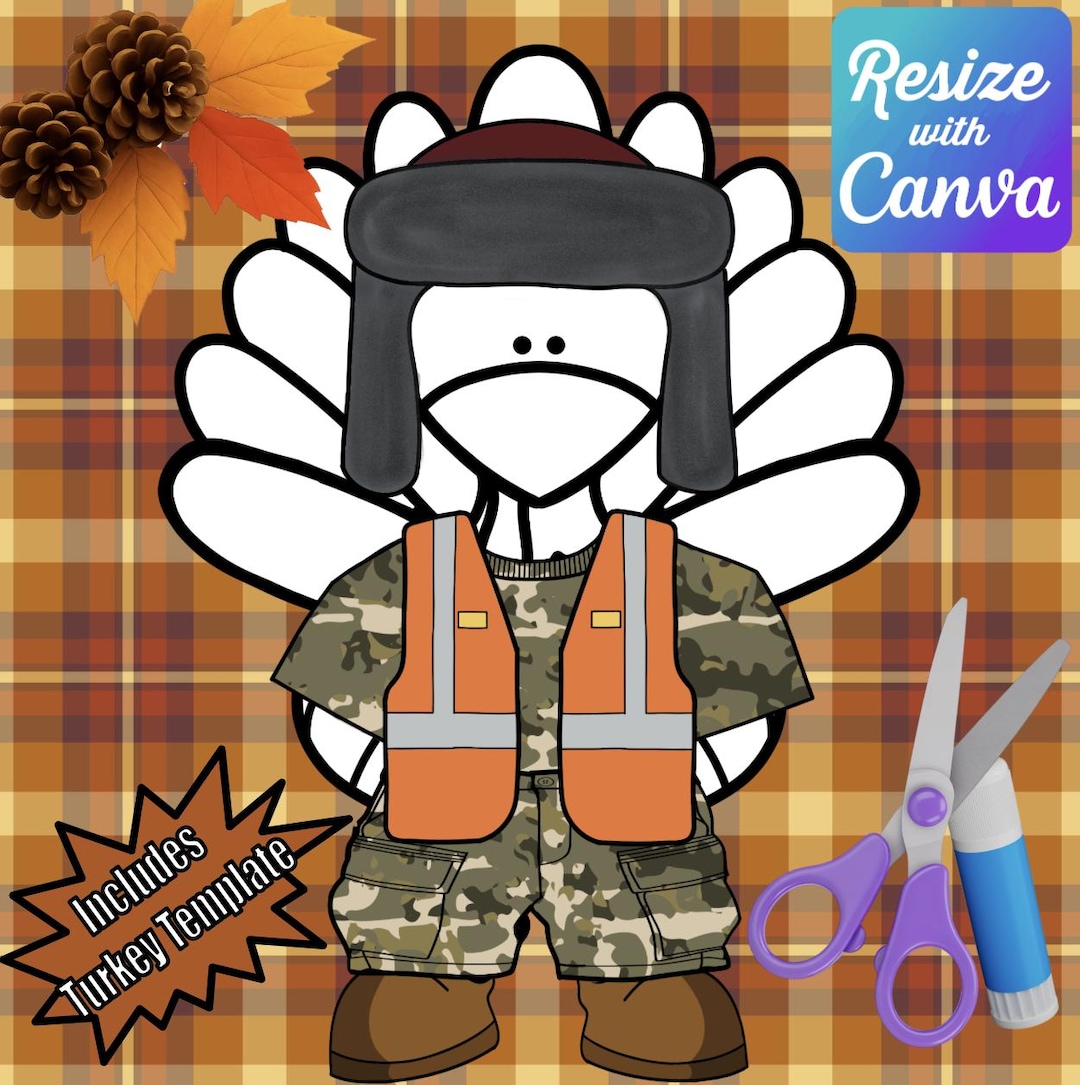 disguise a turkey- hunter disguise-resizable! - etsy ireland