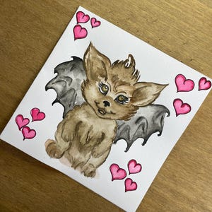 Carta di San Valentino dipinta a mano con acquerello "Righello del mio cuore"