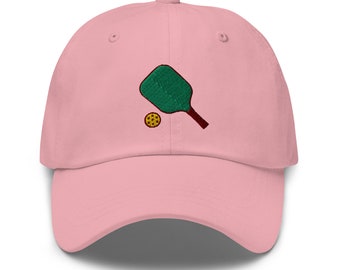 Pickleball Dad Hat, Pickleball Lover Gift, Embroidered Unisex Hat, Handmade Dad Cap, Adjustable Baseball Cap Gift - Multiple Colors