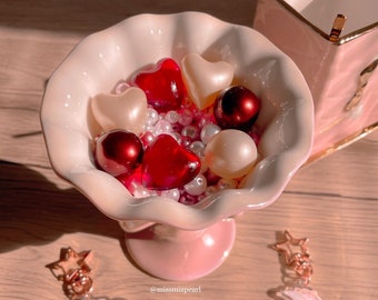 Perles de bain rondes aux parfums de Vanille des îles, Coco et Monoi - Perles de bain artisanales françaises pour la détente.