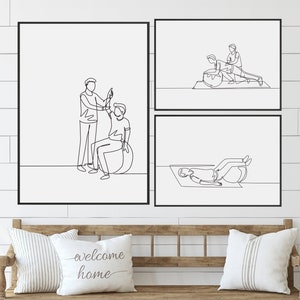 Physiotherapy Office Wall Art Set Of 3, Manual Therapy Printable Posters, Physiotherapist Gift, Physical Therapy Prints, Digital Download