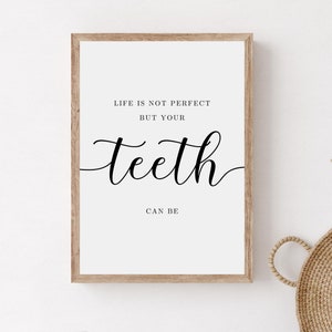 Dentist Office Wall Print, Dentistry Wall Art, Funny Teeth Quote Poster, Printable Dentist Wall Art, Dental Hygienist Print, Dentist Gift