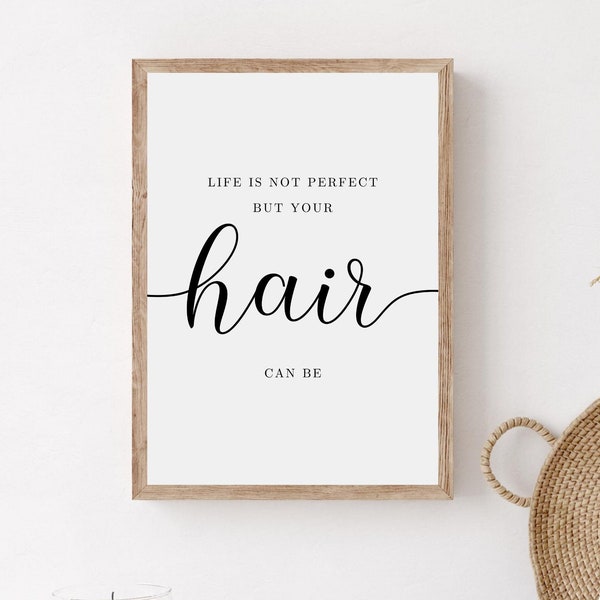 Funny Hair Salon Quote Wall Art, Hair Saying Wall Print, Printable Beauty Salon Poster, Minimalist Beaty Quote Print, Hair Salon Decoration