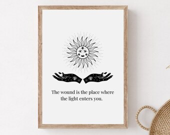 Rumi Quote Art Print, Mental Health Awareness, Motivational Poster (Digital Download)