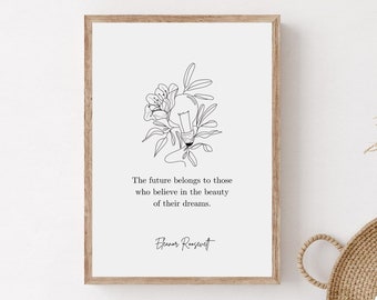 Impression de citation d'Eleanor Roosevelt, art mural inspirant minimaliste (téléchargement numérique)