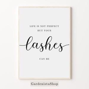 Lash Artist Wall Art, Eyelash Quote Print, Printable Lash Poster, Beautician Eyelash Printable, Beauty Salon Decor, Lash Tech Studio Print