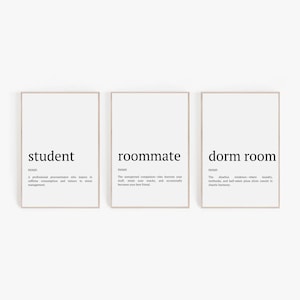 Funny Dorm Wall Art, Funny Student Definition Wall Print, New Student Gift, University Student Gift, Minimalist Humorous Dorm Poster