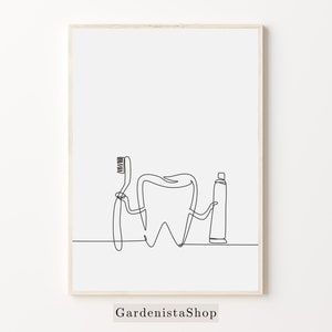 Dentist Wall Art Set, Printable Dentist Office Wall Art, Dental Poster ...