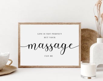 Funny Massage Quote Art Print, Wellness Decor (Digital Download)