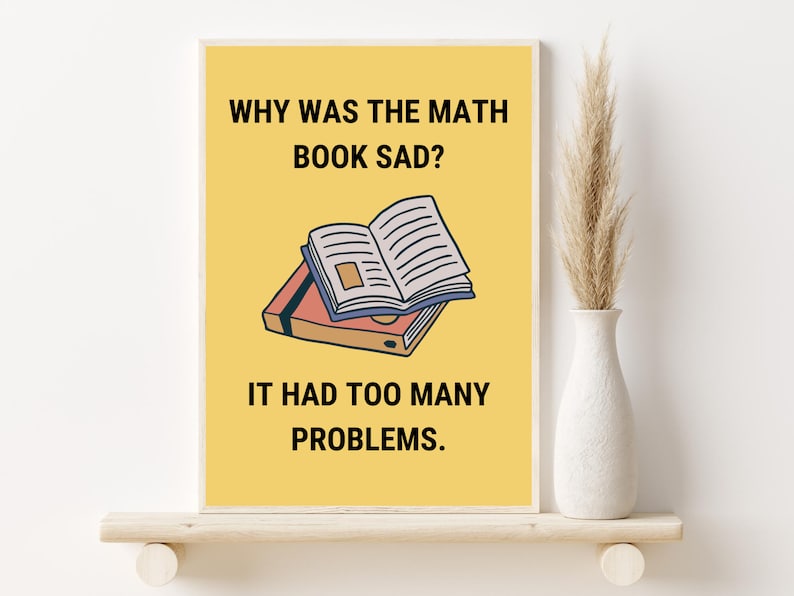 Sad Math Brook Funny Math Puns Poster Set, Classroom Decor (digital Download) - Etsy