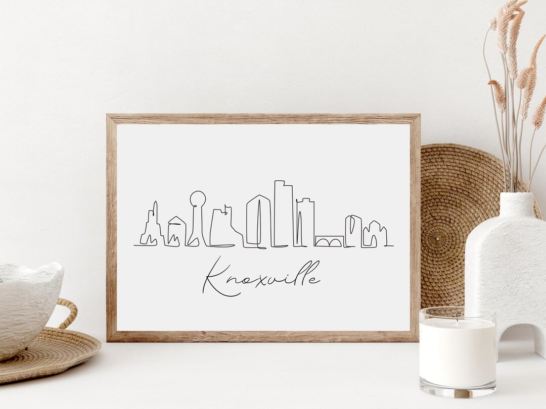 Knoxville Skyline Wall Print, Printable Knoxville Poster, Tennessee ...