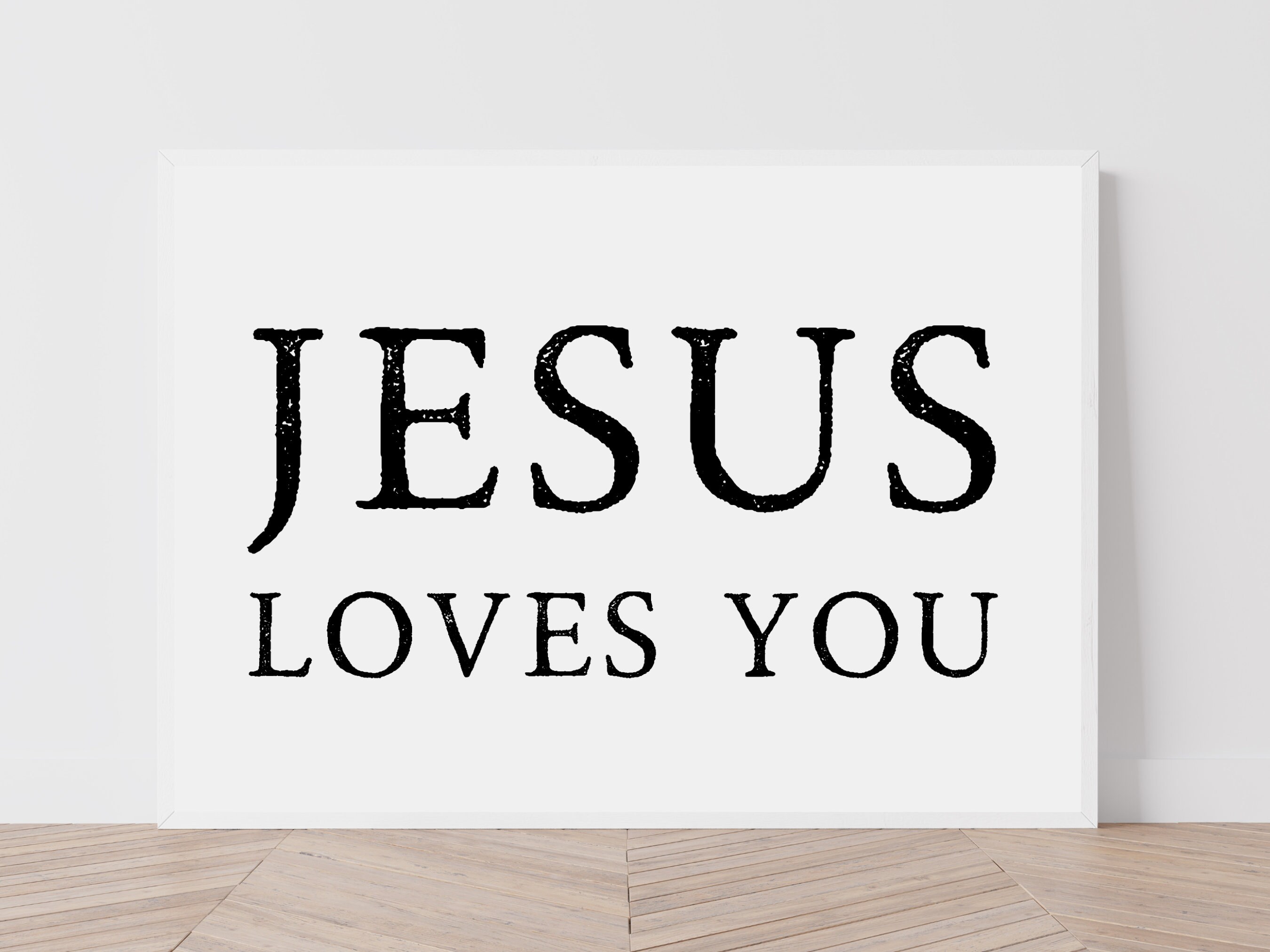 Christian Wall Art, Printable Jesus Loves You Poster, Christianity ...
