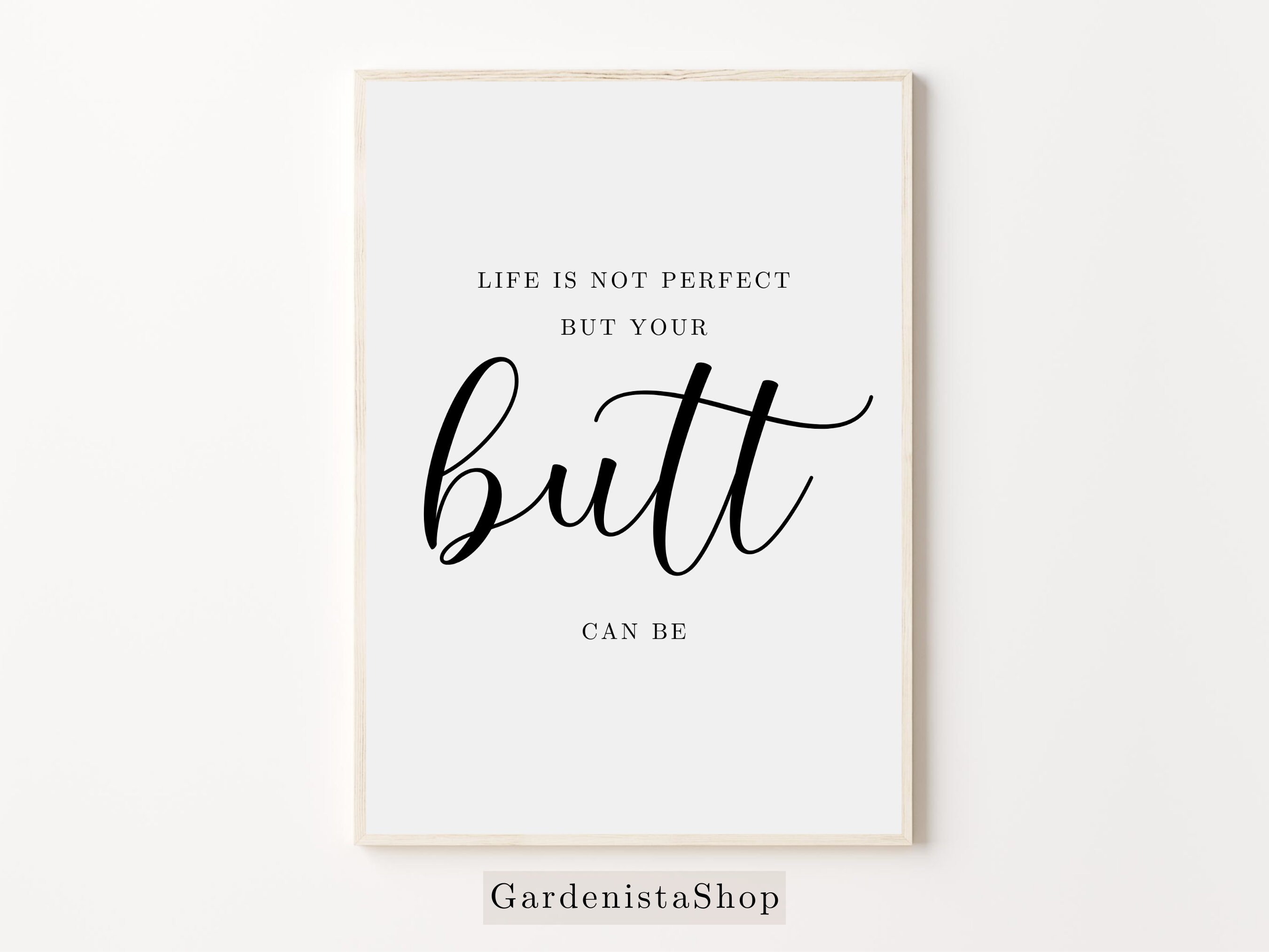 Lustige Gym Spruch Wandkunst, Das Leben ist nicht perfekt, aber dein