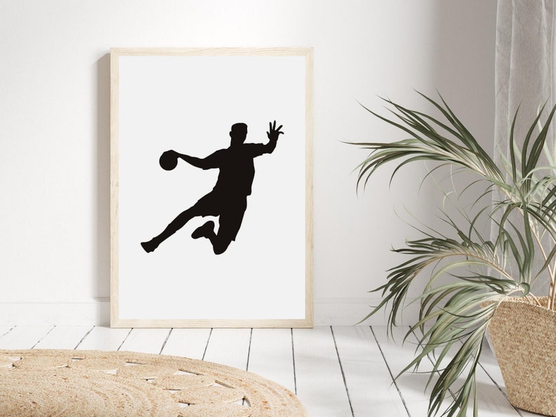 Handball Background Frame Minimalist Handball Poster Set, Motivational Wall Art (digital Download ...