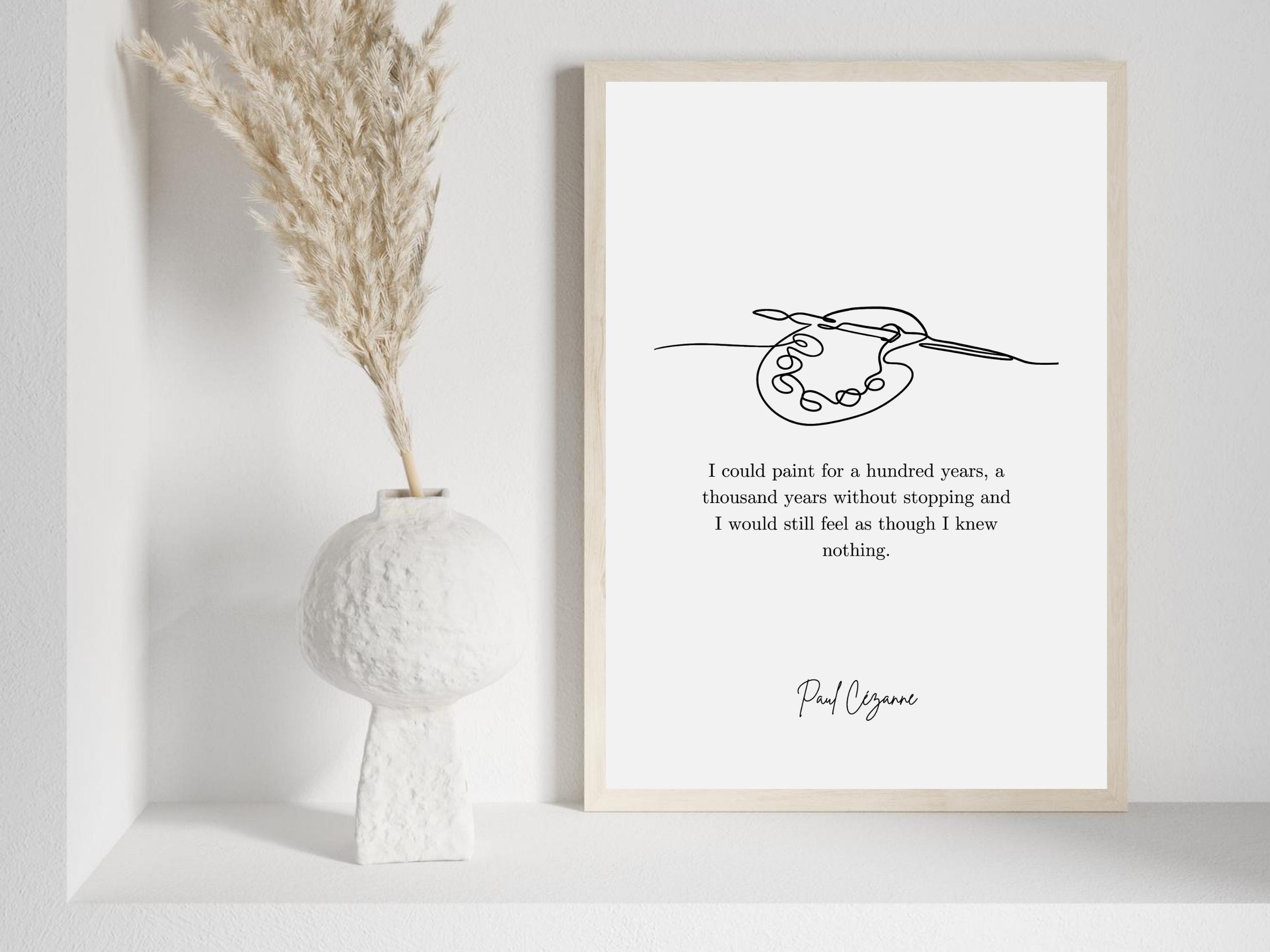 Paul Cezanne Quote Print, Minimalist Art, Classroom Decor (digital ...