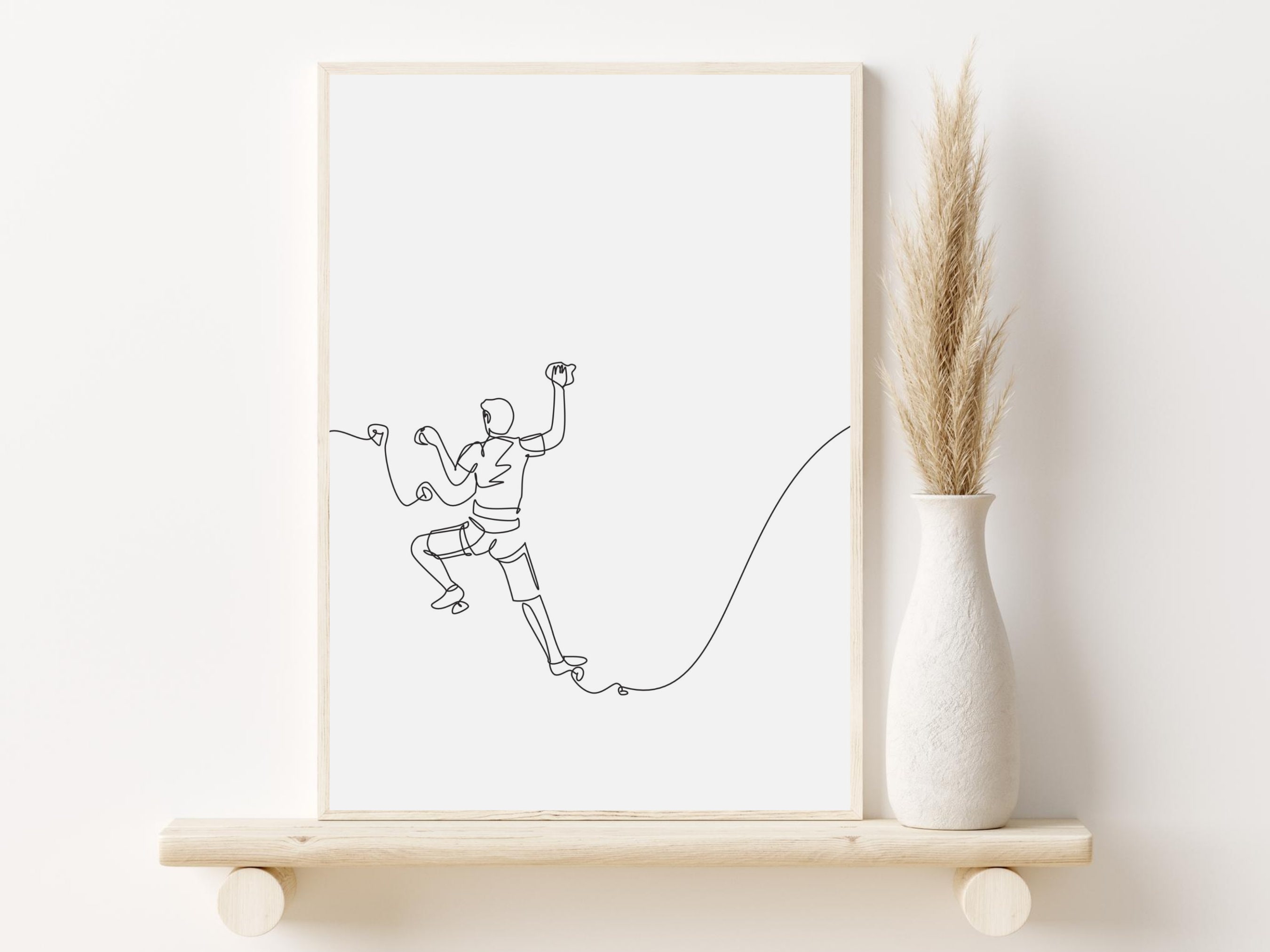 Minimalist Bouldering Line Art Man Boulderer Poster Rock - Etsy