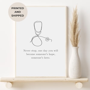Medizinstudent Wandkunst, Arzt Büro Wand Druck, Medizinstudent Geschenk, Medizinstudent Abschluss, Geschenk für Krankenschwester, motivierendes Zitat