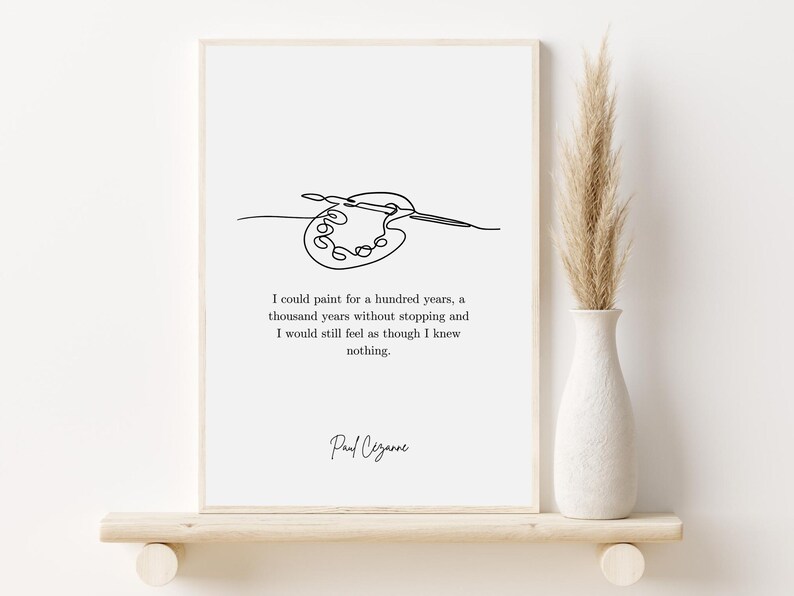 Paul Cezanne Quote Print, Minimalist Art, Classroom Decor (digital ...