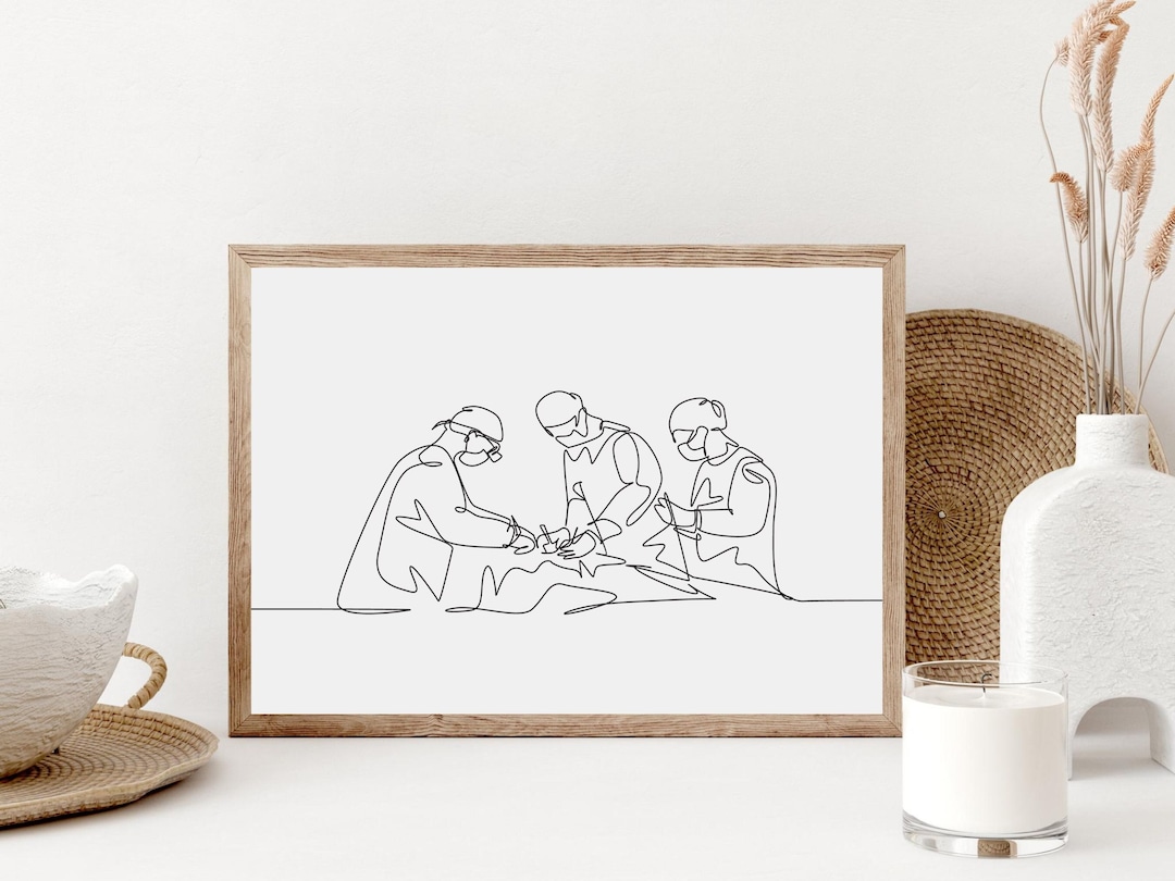 Arte de parede de clínica cirúrgica, decoração de parede de