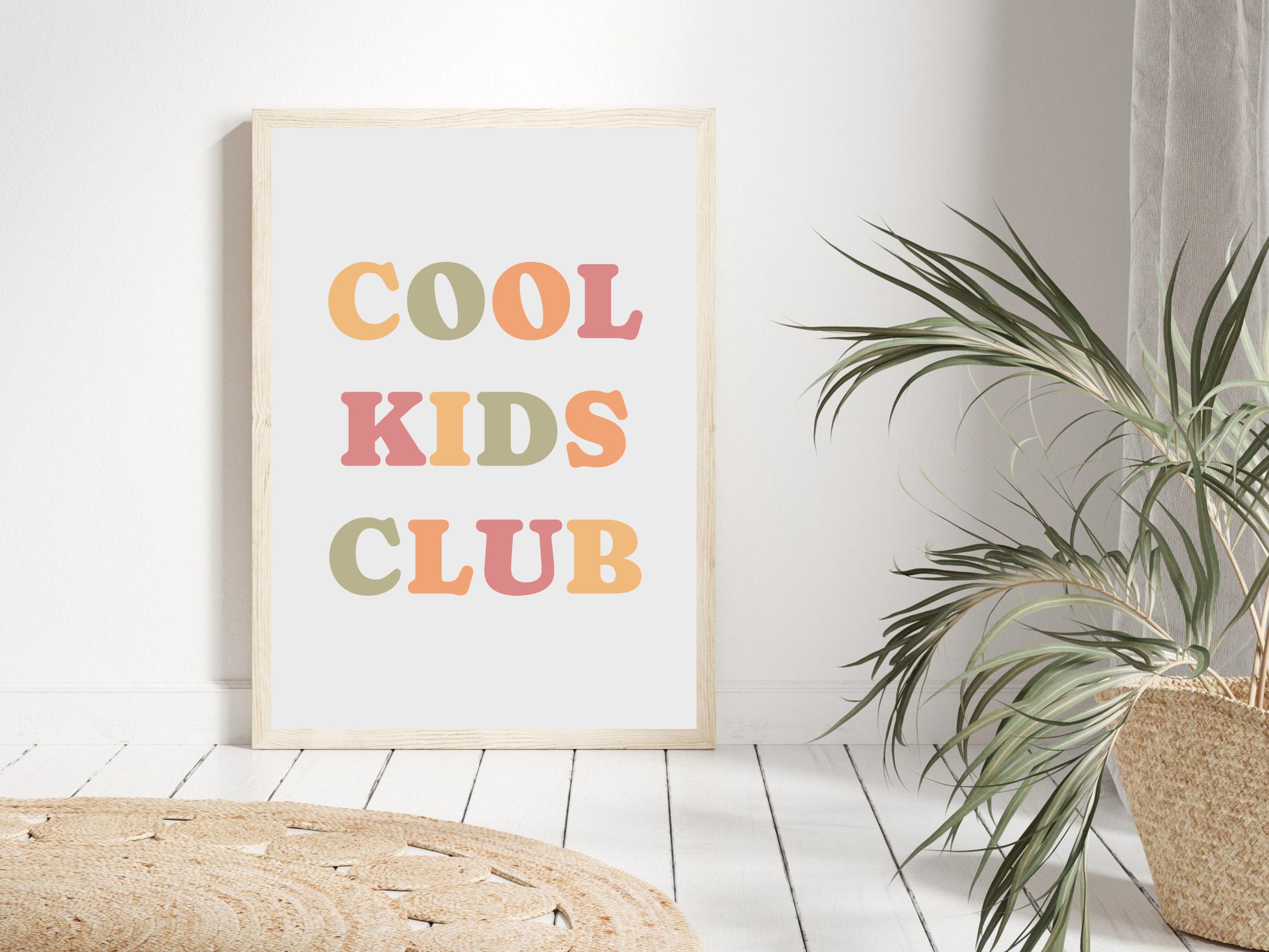 Playroom Printable, Preschool Poster, Kindergarten Wall Print, Classroom Decor, Cool Kids Club ...
