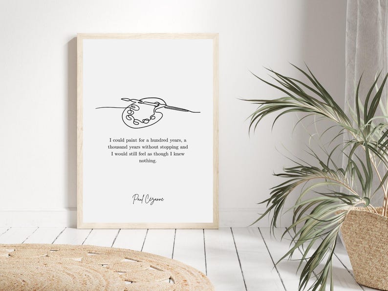 Paul Cezanne Quote Print, Minimalist Art, Classroom Decor (digital ...