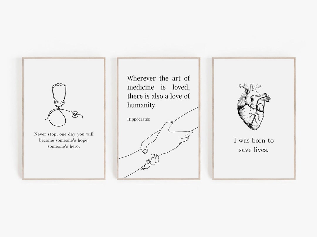 Medical Student Wall Art, Inspirational Quotes for Nurse, Nurse Gift