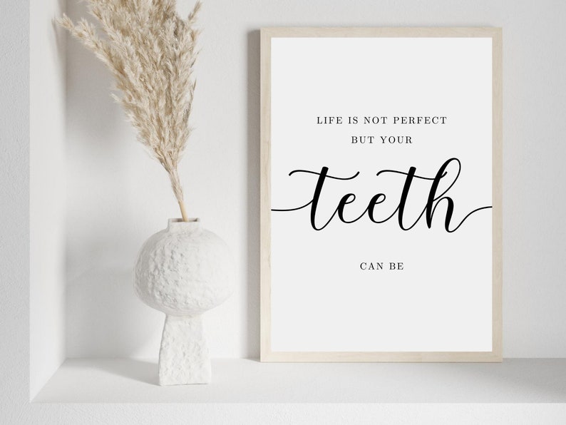Dentist Office Wall Print, Dentistry Wall Art, Funny Teeth Quote Poster ...