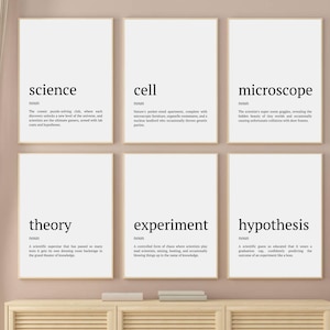 Funny Science Classroom Decor, Printable Science Class Wall Print Set Of 6, Science Teacher Gift, Middle School Science Class Wall Art