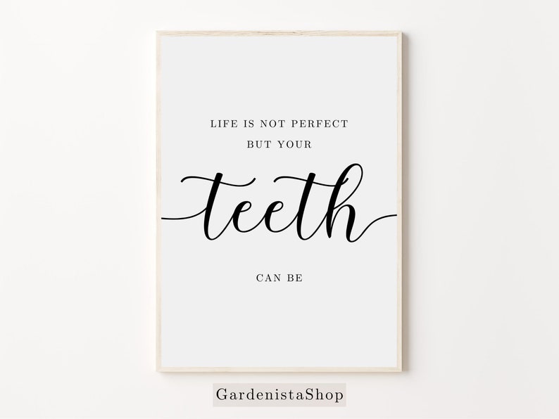 Dentist Office Wall Print, Dentistry Wall Art, Funny Teeth Quote Poster ... Dentist Office Wall Print, Dentistry Wall Art, Funny Teeth Quote Poster ...