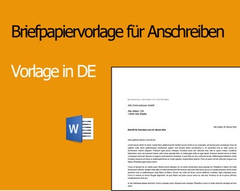 Letter template - Simple Word template for letters and cover letters