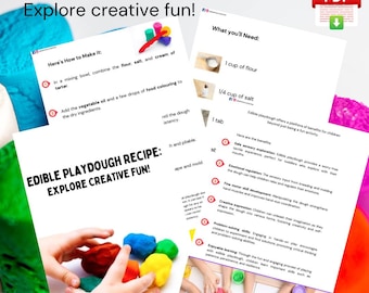 Edible Playdough Recipe: Explore creative fun! PDF Download