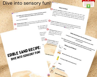 Edible Sensory Sand Recipe: Dive into Creative Play! PDF Download