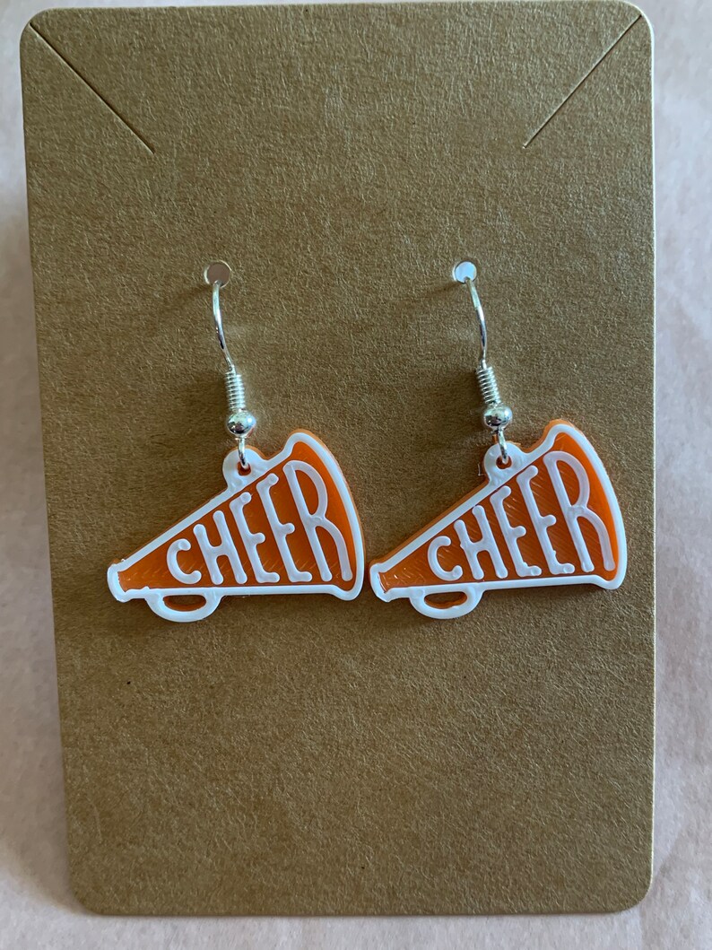 Cheer Megaphone Earrings Cheerleader Earrings Cheer Mom Etsy