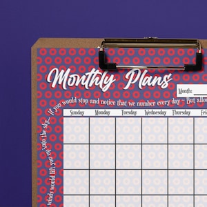 Phish Donut-Themed Monthly Planner | Printable & Digital Download