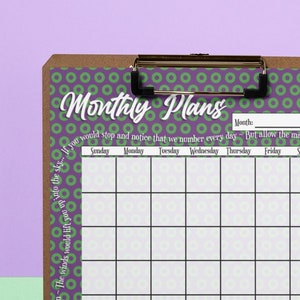 Phish Donut Monthly Planner Printable V2
