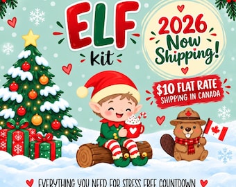 2026 Pre-planned Elf Activities, Kids Countdown to Christmas, Personalized Props, Stress Free Christmas