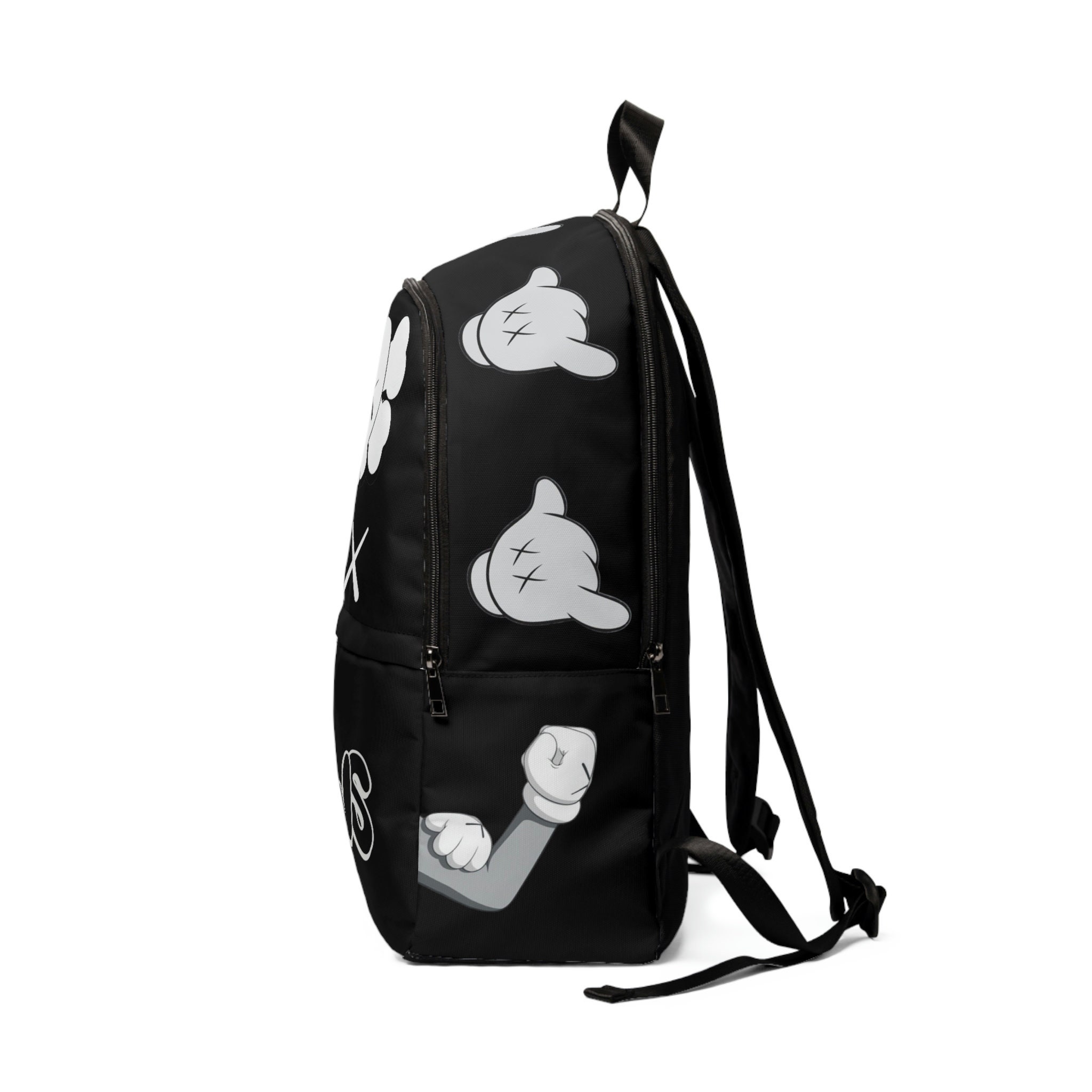 Kaws Backpack Contemporary Art Backpack Kaws Art Black Etsy