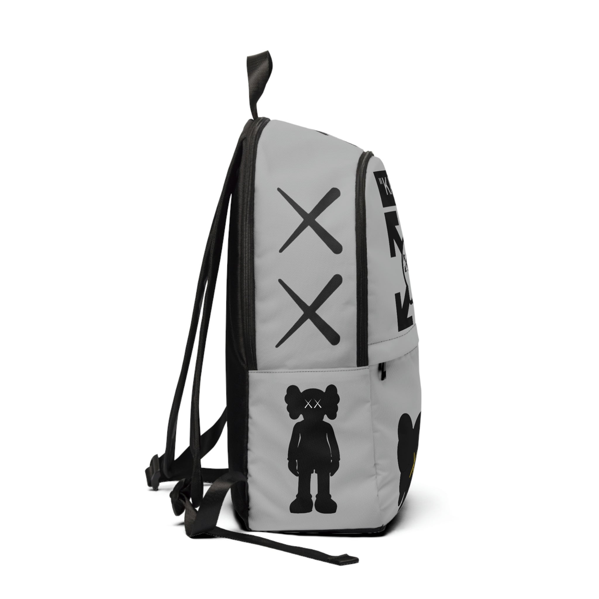 Kaws Backpack Contemporary Art Backpack Kaws Art Black Etsy