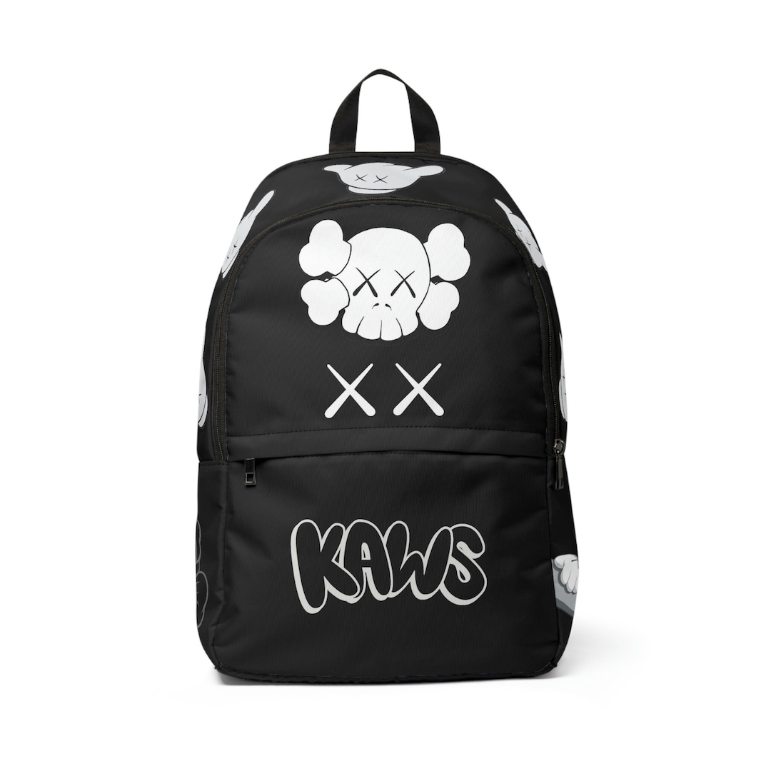 Kaws Art Backpack Kaws Figure Logo Bag Etsy
