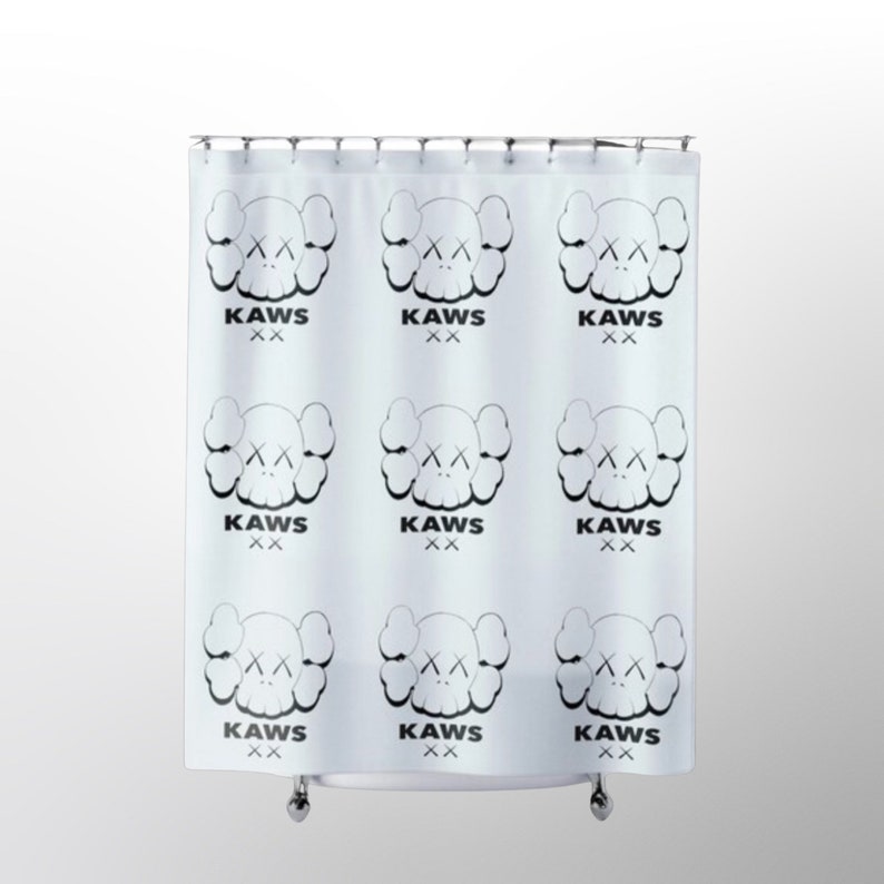 Kaws Shower Curtain Kaws Art Bathroom Decor Kaws Etsy