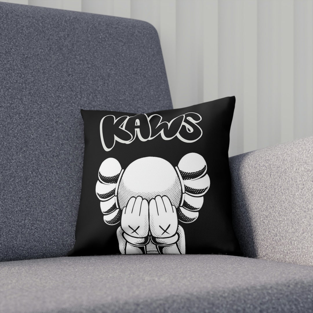 Kaws Art Pillow Kaws Decor Men Kaws Decor Women Etsy