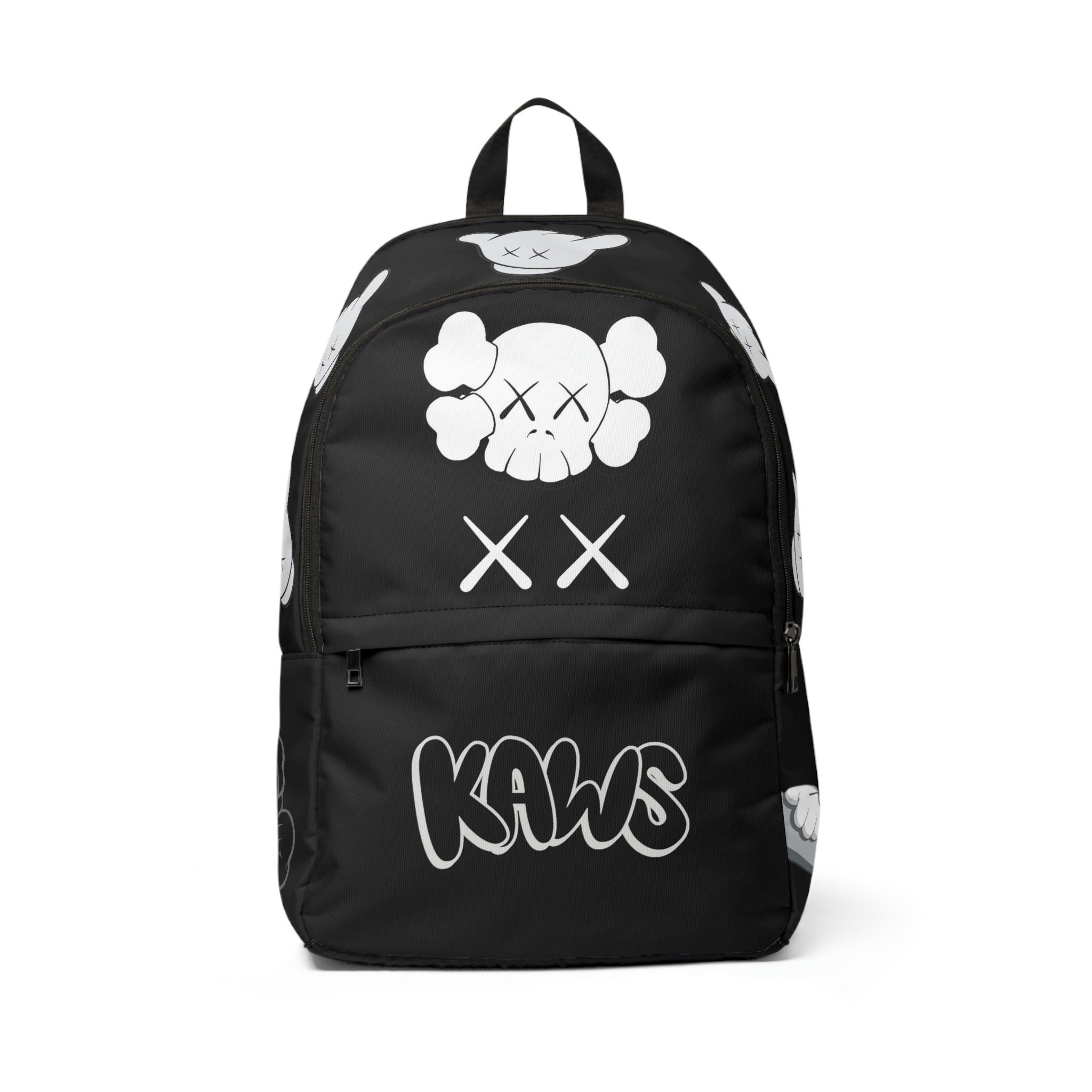 Kaws Backpack Contemporary Art Backpack Kaws Art Black Etsy