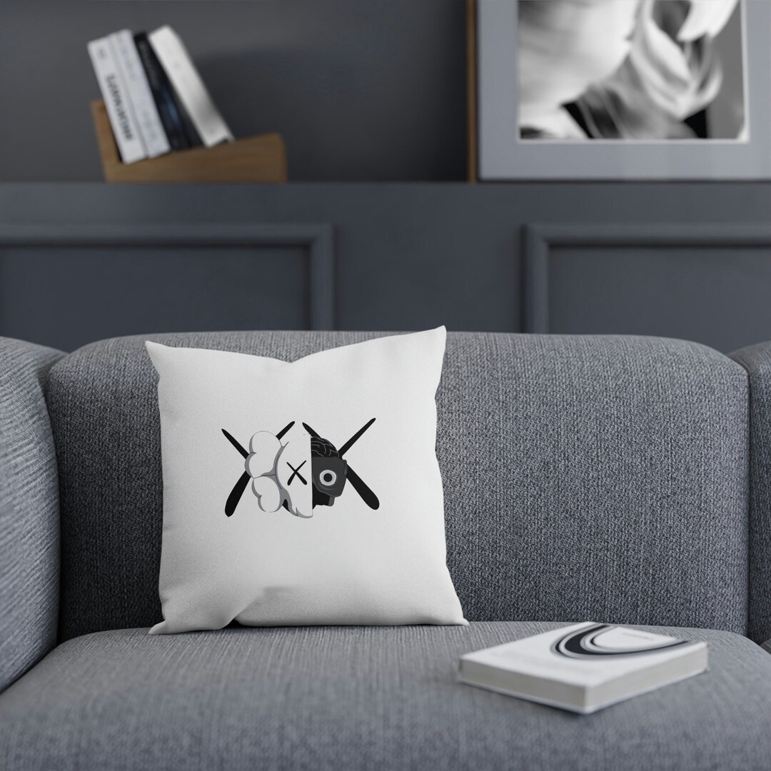 Kaws Art Pillow Kaws Decor Men Kaws Decor Women Etsy