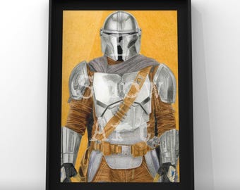 The Mandalorian Poster Endless Summer Wall Art Illustration Print - Etsy