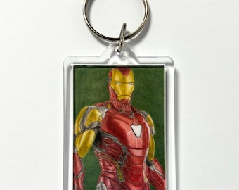 Iron Man (Avengers Endgame, 2019) Hand Drawn Keyring
