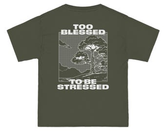 Too Blessed to Be Stressed: Short-Sleeve Boxy T-Shirt